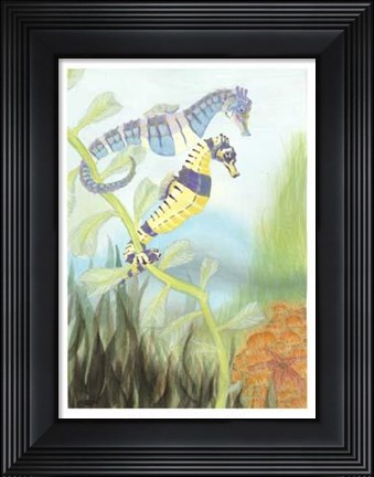 Framed Seahorse Serenade III Print