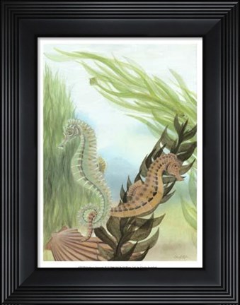 Framed Seahorse Serenade IV Print