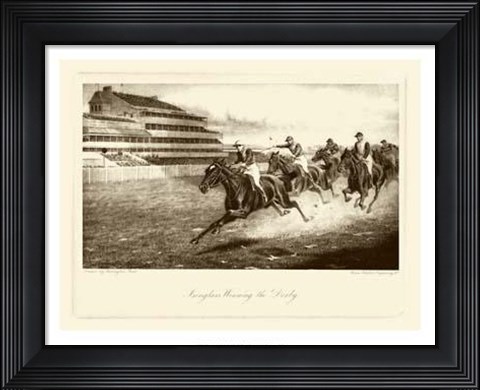 Framed Winning The Derby Print