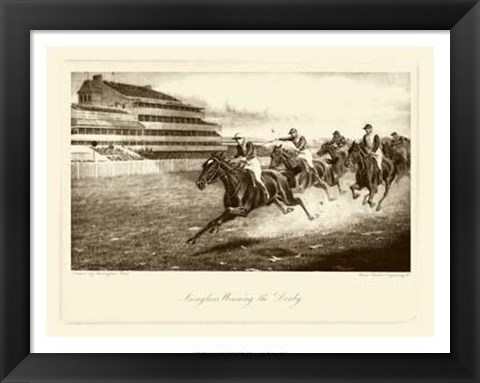 Framed Winning The Derby Print