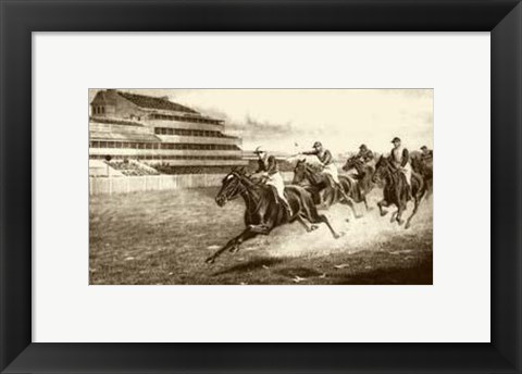 Framed Winning The Derby Print