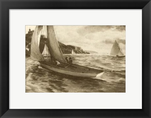 Framed Falmouth Harbor Print