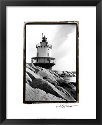 Framed Spring Point Light, Maine I Print