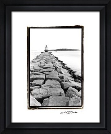Framed Spring Point Light, Maine II Print