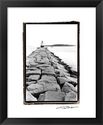 Framed Spring Point Light, Maine II Print