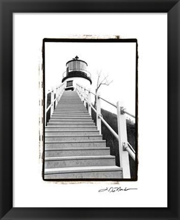 Framed Owl&#39;s Head Light, Maine Print