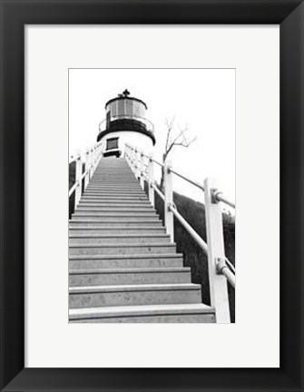 Framed Owl&#39;s Head Light, Maine Print