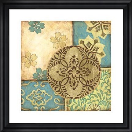 Framed Batik Medallion I Print
