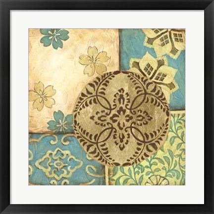 Framed Batik Medallion I Print