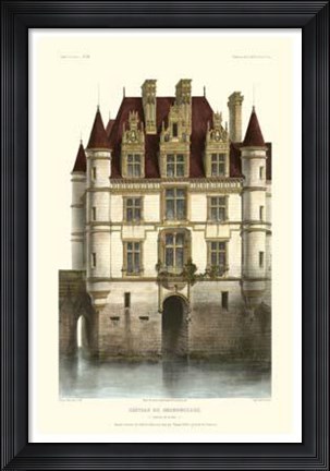 Framed French Chateaux In Brick I Print