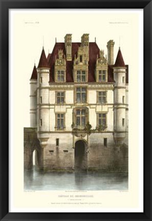 Framed French Chateaux In Brick I Print