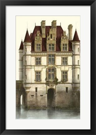 Framed French Chateaux In Brick I Print