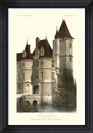 Framed French Chateaux In Brick II Print