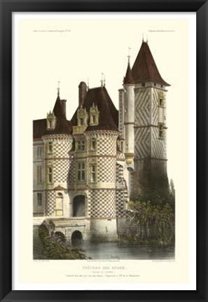 Framed French Chateaux In Brick II Print