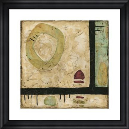 Framed Stone Tile II Print