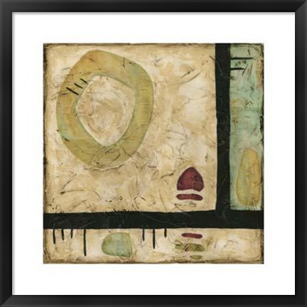 Framed Stone Tile II Print