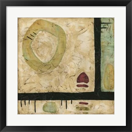 Framed Stone Tile II Print