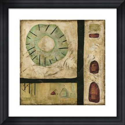 Framed Stone Tile III Print