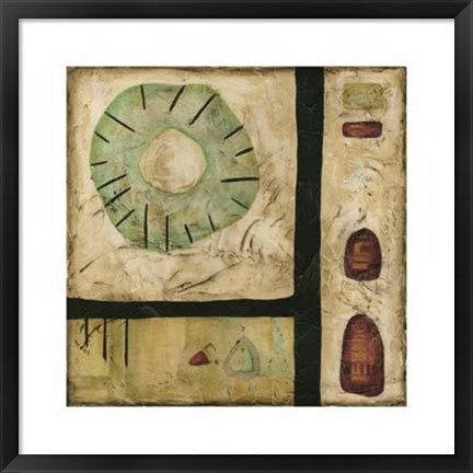 Framed Stone Tile III Print