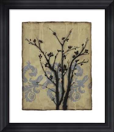 Framed Branch In Silhouette II Print