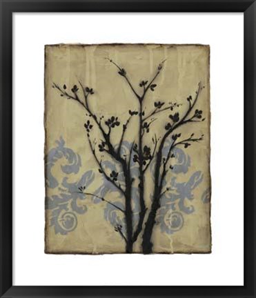 Framed Branch In Silhouette II Print