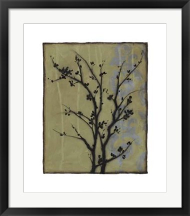 Framed Branch In Silhouette III Print