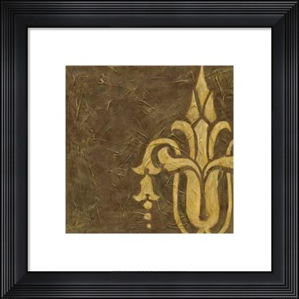 Framed Gold Damask II Print