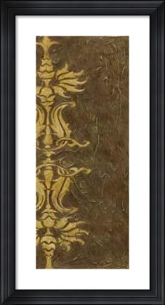 Framed Gold Damask V Print