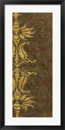 Framed Gold Damask V Print