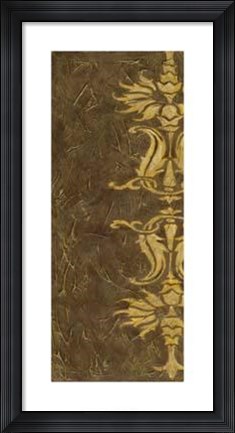 Framed Gold Damask VI Print