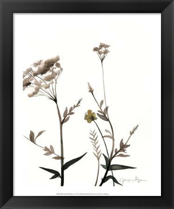 Framed Watermark Wildflowers I Print