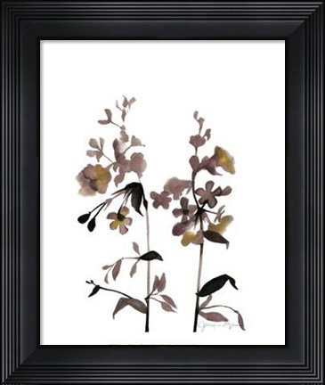 Framed Watermark Wildflowers III Print
