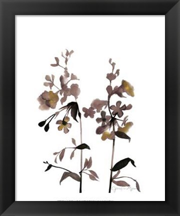 Framed Watermark Wildflowers III Print