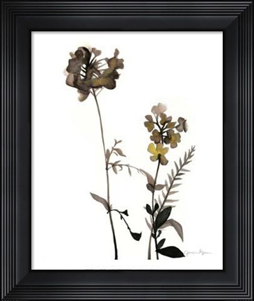 Framed Watermark Wildflowers V Print
