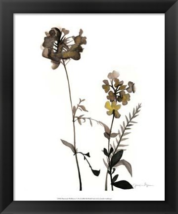 Framed Watermark Wildflowers V Print