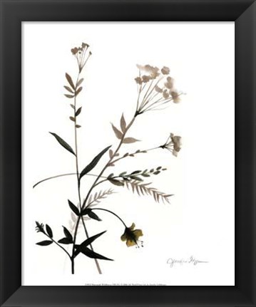 Framed Watermark Wildflowers VIII Print