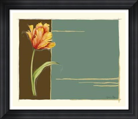Framed Parrot Tulip No 1 Print
