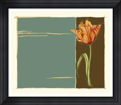 Framed Parrot Tulip No 2 Print