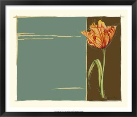 Framed Parrot Tulip No 2 Print