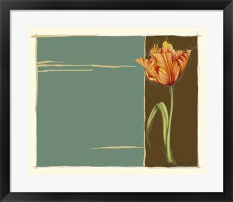 Framed Parrot Tulip No 2 Print