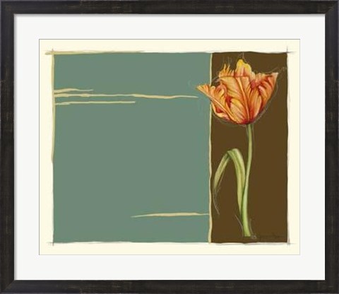 Framed Parrot Tulip No 2 Print