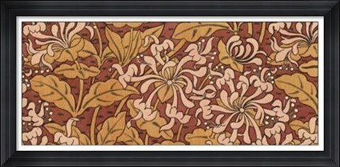 Framed Honeysuckle Nouveau II Print