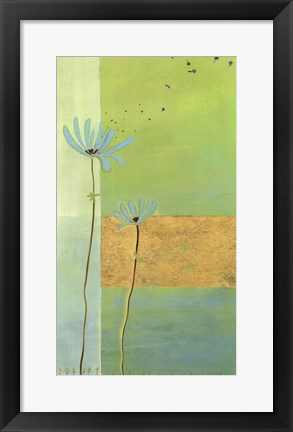Framed Blue Seedlings I Print