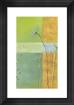 Framed Blue Seedlings II Print