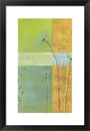 Framed Blue Seedlings II Print