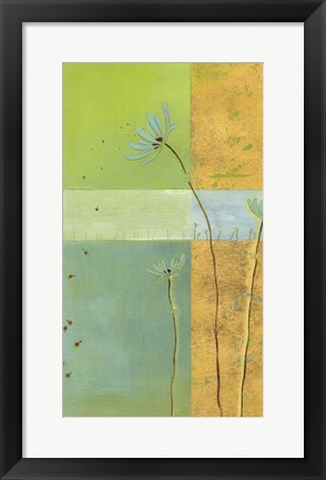Framed Blue Seedlings II Print