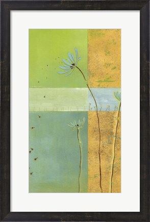 Framed Blue Seedlings II Print
