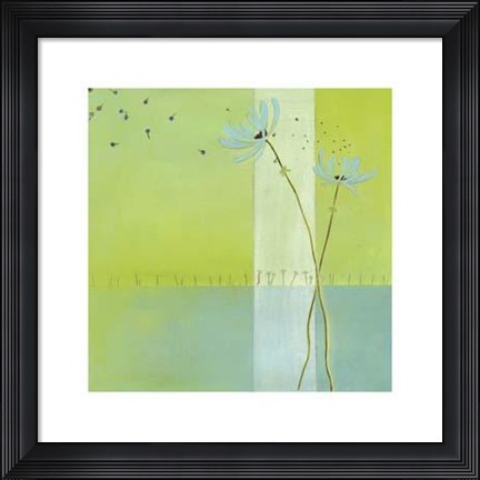 Framed Blue Seedlings IV Print