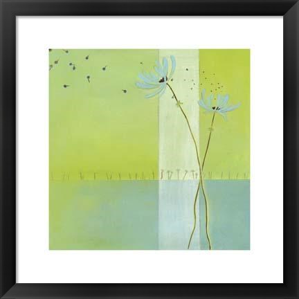 Framed Blue Seedlings IV Print