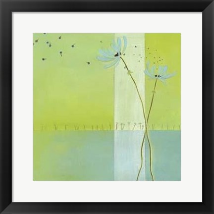 Framed Blue Seedlings IV Print